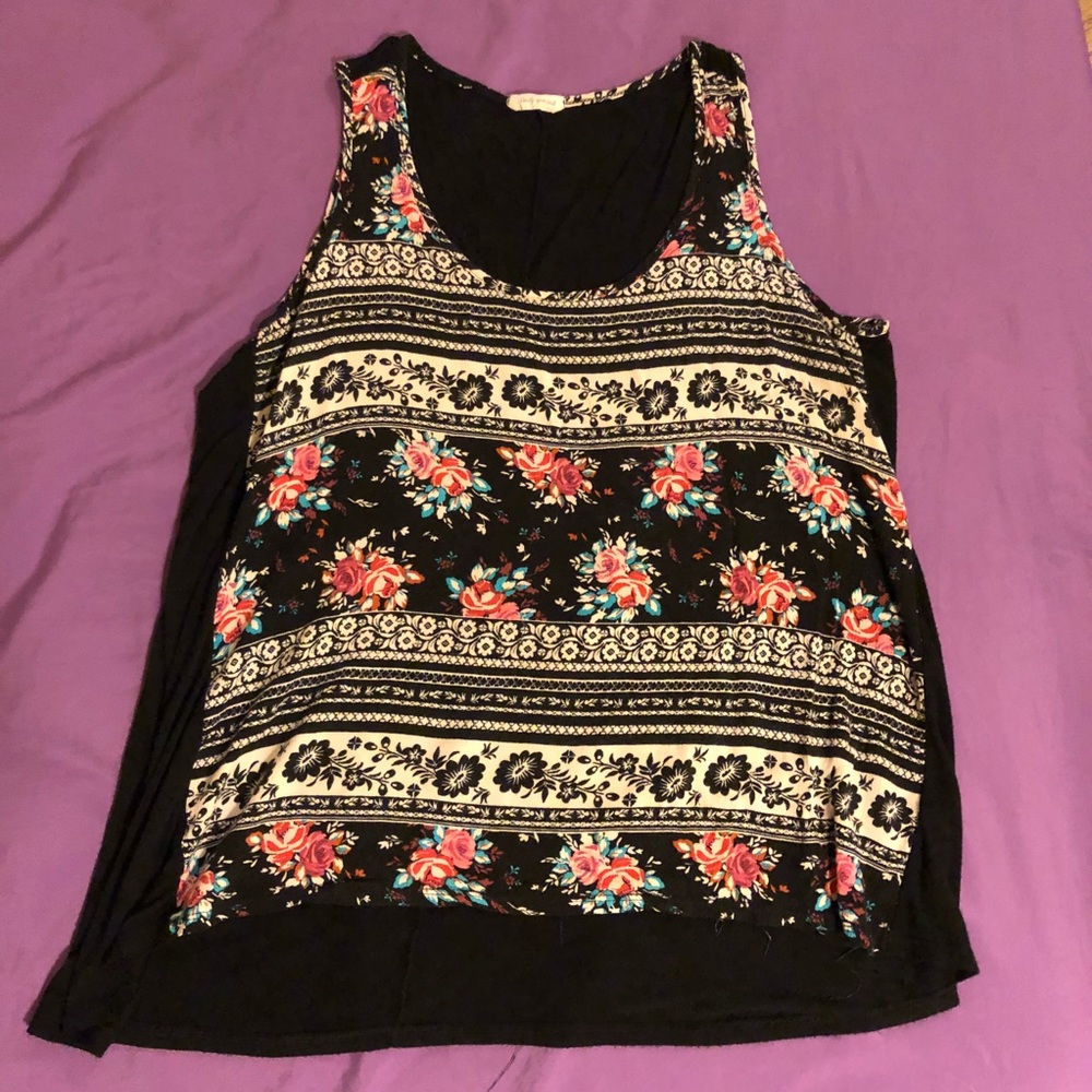 Black Floral Top